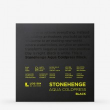 Stonehenge : Aqua Black Watercolour Paper Pad : 140lb (300gsm) : 7x7in (Apx.18x18cm) : Cold Pressed : Not