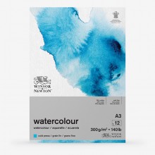 Winsor & Newton : Classic : Watercolour Paper : Gummed Pad : 300gsm : 12 Sheets : Cold Pressed : A3
