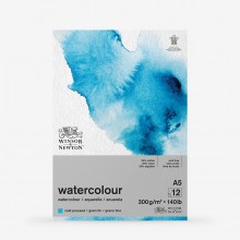 Winsor & Newton : Classic : Watercolour Paper : Gummed Pad : 300gsm : 12 Sheets : Cold Pressed : A5