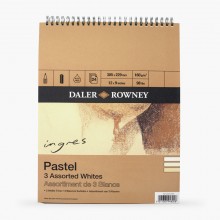 Daler Rowney : Ingres : Papier Pastel: 160g : 24 Feuilles : 20x30cm: White