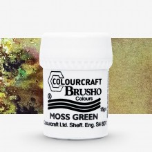 Brusho : Crystal Colours : Powder Paint : 15g : Moss Green