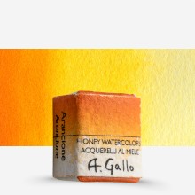 A. Gallo : Handmade Watercolour Paint : Half Pan : Arancione
