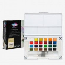 Zieler : Premium Watercolour Paint : Half Pan : Set of 24