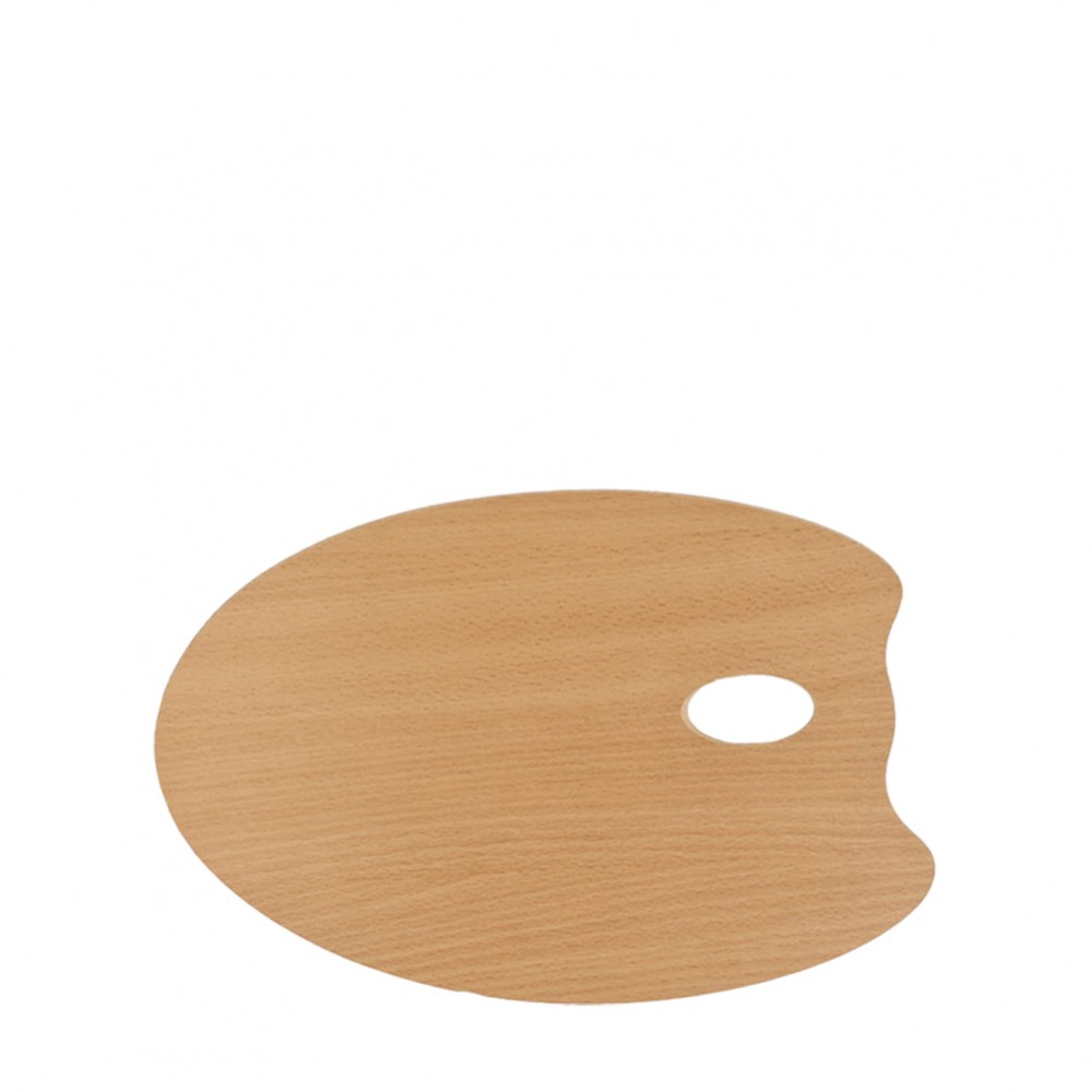 Mabef: Paleta de madera OVAL 25 x 35 cm (3.7 mm de espesor)