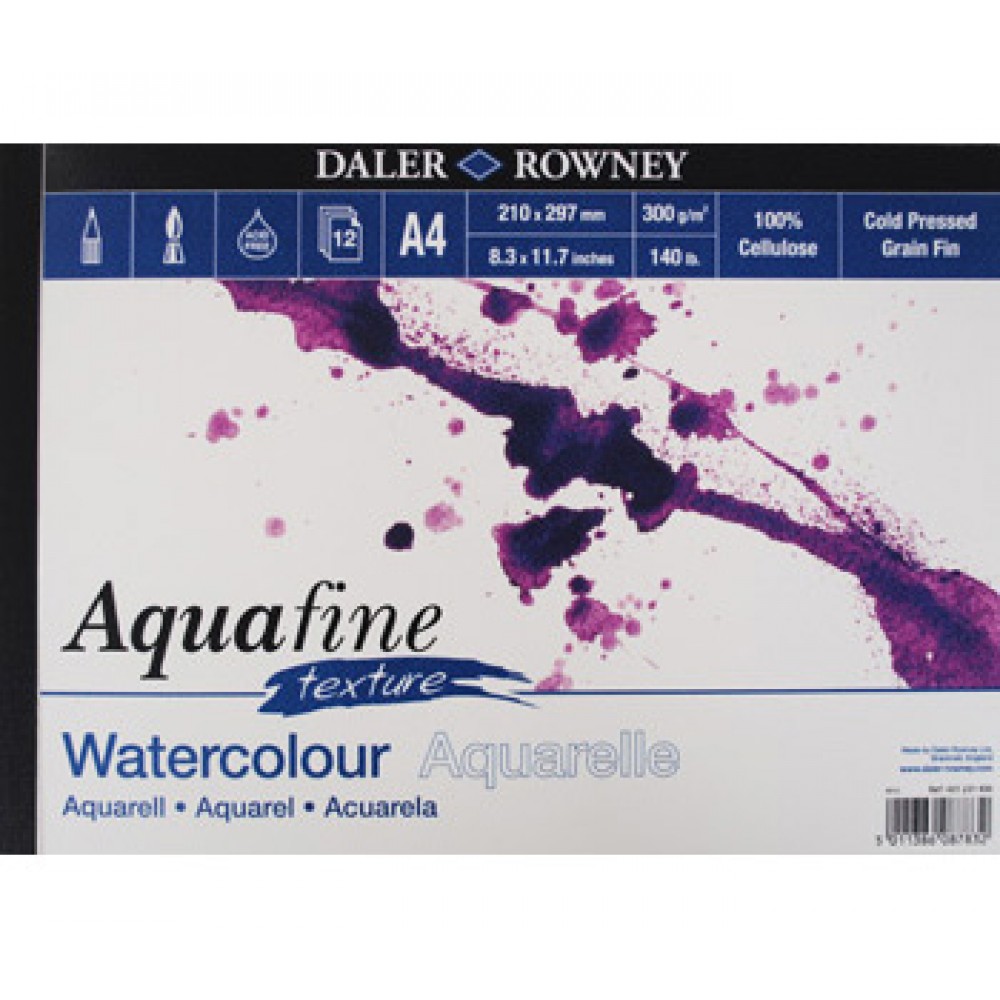 Daler Rowney : Aquafine Watercolour Pad : Landscape : 300G : 12x16in : Not