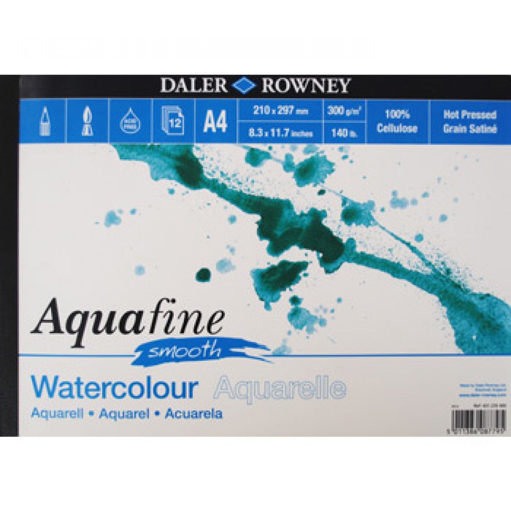 Daler Rowney : Aquafine Watercolour Pad : Landscape : 300G : 12x16in : Smooth