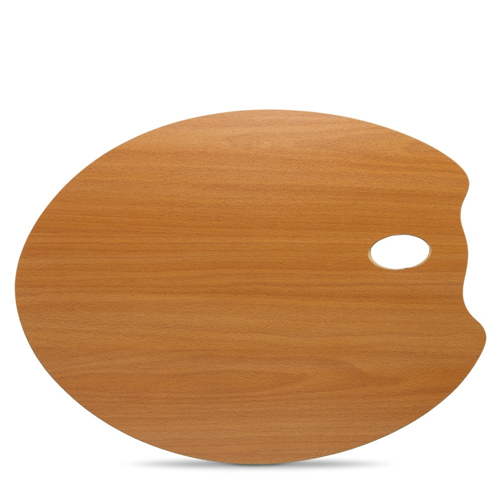 Mabef: Paleta de madera OVAL 35 x 45 cm (3.7 mm de espesor)