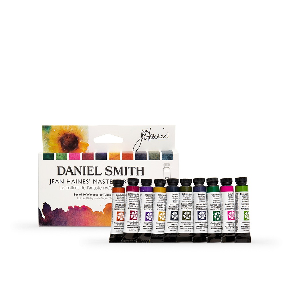 Daniel Smith : Pintura de Acuarela : 5ml : Set de 10 Colores de Artista Jean Haines