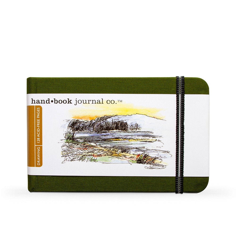 Hand Book Journal Company : Drawing Journal : 3.5x5.5in (Apx.9x14cm) : Landscape : Cadmium Green