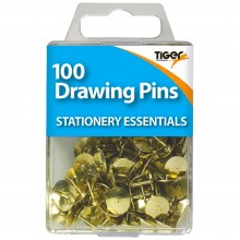 Tiger : Brass Drawing Pins : Pack of 100