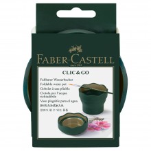 Faber-Castell : Clic & Go Foldable Water Pot & Brush Holder : Green
