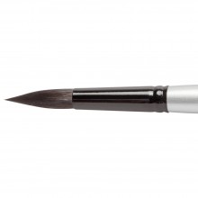 Silver Brush 3000S-12 Black Velvet Short Handle Blend Squirrel and Risslon Brush Round Size 12 