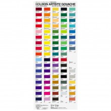 Holbein : Artists' : Gouache Paint : Printed Colour Chart