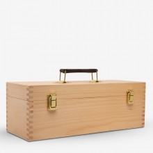 Caja de madera de almacenamiento Utility (vacía): 36 x 13 x 13 cm de madera de haya