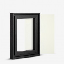 Jackson's : 18x24cm Handmade Board 540 Extra Fine Oil Primed Linen and Black Ready-Made Ayous Wood Frame Set