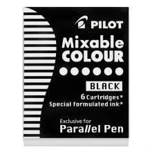 Pilot : Parallel Lettering Pen Ink Cartridge : Set of 6 : Black