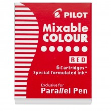 Pilot : Parallel Lettering Pen Ink Cartridge : Set of 6 : Red