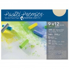 Global : Pastel Premier : Sanded Pastel Paper : Medium Grit : 9x12in (Apx.23x30cm) : Pack of 8 : Buff