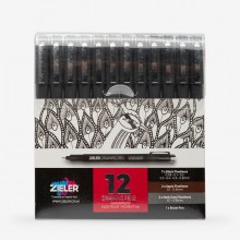 Zieler : Fineliner Drawing Pens : Set of 12