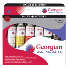 Daler Rowney : Georgian Water Mixable Oil Paint : Starter Set : 20ml : Set Of 6