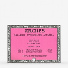 Arches Aquarelle bloque: 14 x 10 en prensa caliente - 20s - encolados 4 lados