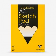 Goldline : Glued Sketch Pad : 95gsm : A3 29.7x42cm (Apx.12x17in)