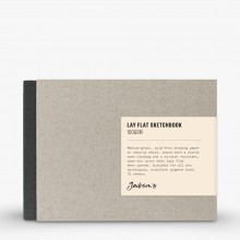 Jackson's : Lay-Flat Hardcover Sketchbook : 100gsm : 72 Sheets : 15x12cm (Apx.6x5in) : Landscape