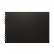 Pink Pig : Sketchbook : 150gsm : A4 : Black Cover : Landscape