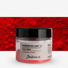 Jackson's : Artist Pigment : Cadmium Red Light PR108 : 10g (in 50ml Jar)