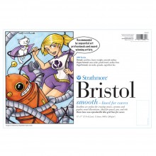 Strathmore: 200 azul liso Bristol forrado Pad de hoja 24 11 X 17 pulgadas