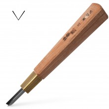 Sankaku To : Japanese Woodcut Knife : V Gouge : 4.5mm