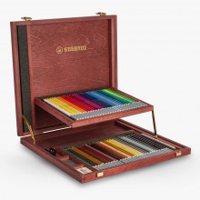 Stabilo Carbothello: Pastel lápiz conjunto de 60 en una hermosa caja de madera con afilador - borrador moldeable
