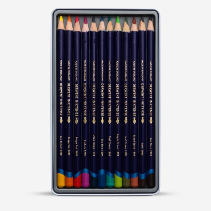 Derwent : Inktense Pencil : Tin Set Of 12 | Jackson's Art