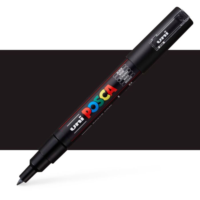 Bullet Tip Uni Posca Black Posca Marker Pc-1m Extra-Fine Bullet