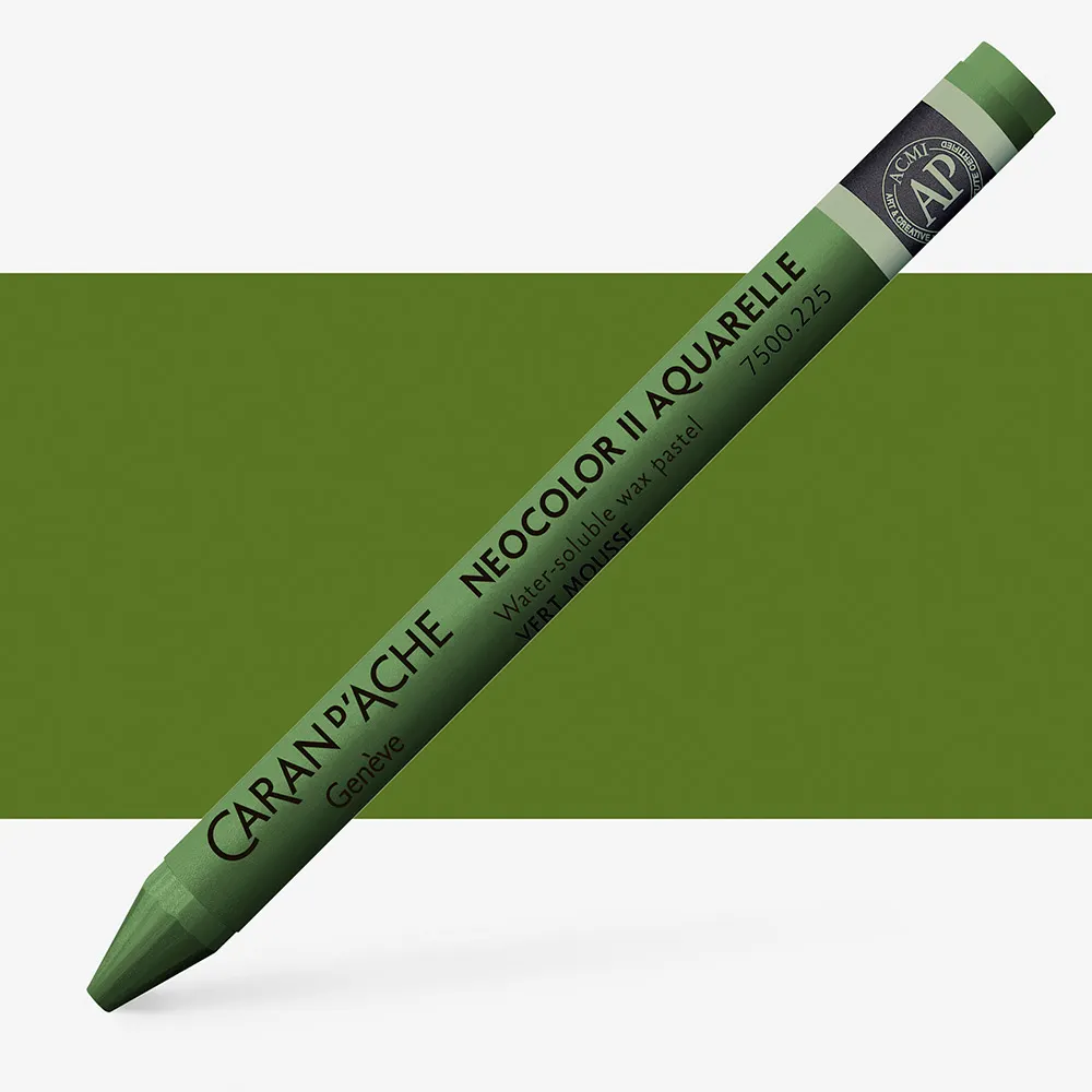 Caran D'Ache : Neocolor II : Watercolor Crayon : Moss Green