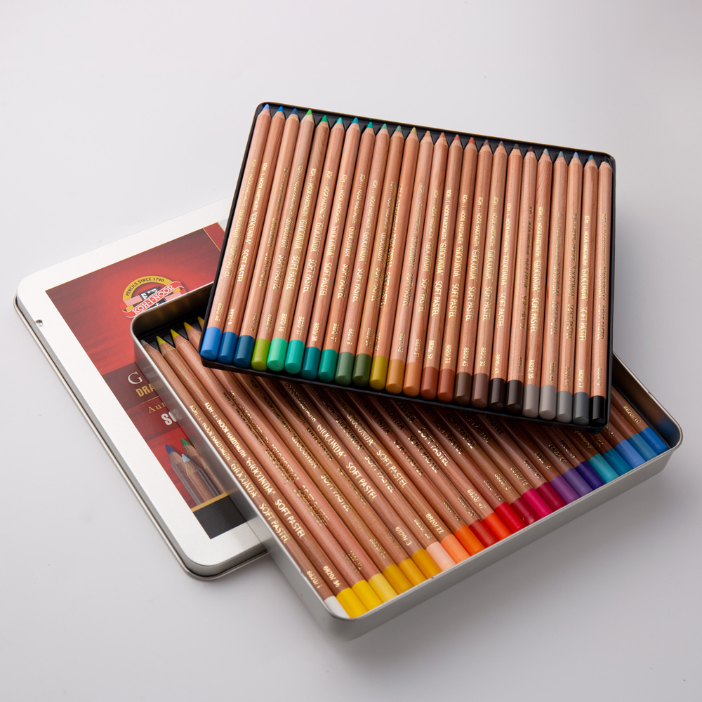 Koh-I-NOOR Hard Pastels 8114 - 24 Stück Künstler Pastellkreiden Set