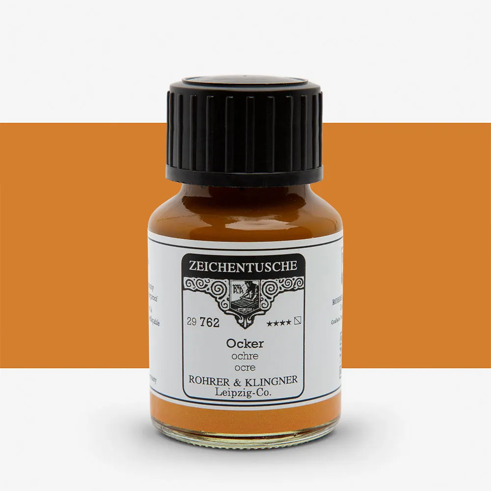 Rohrer & Klingner : Calligraphy Ink : 50ml : Ocker (Ochre)