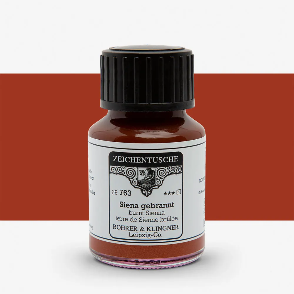 Rohrer & Klingner : Calligraphy Ink : 50ml : Siena Gebrannt (Burnt Sienna)