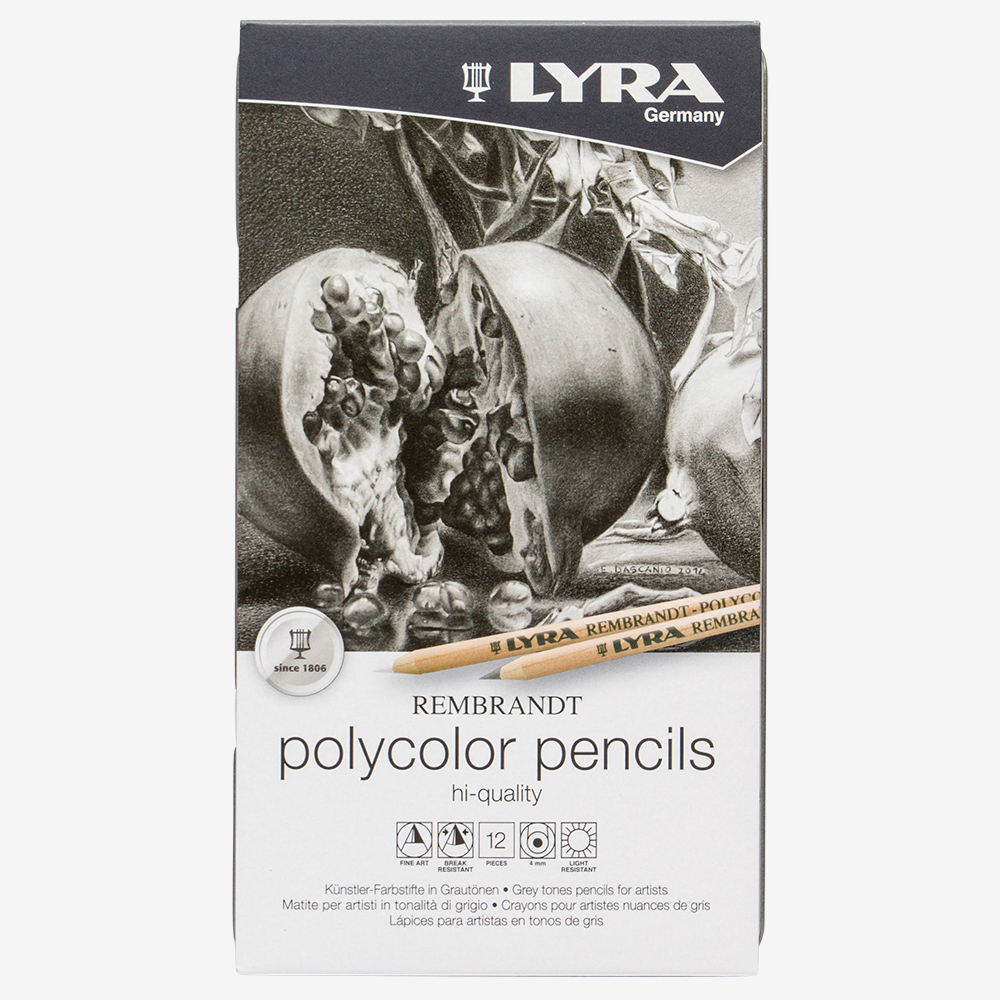 Lyra : Rembrandt Polycolor Colored Pencil Set : Grey Tones Lyra : Rembrandt Polycolor Colored Pencil Set : Grey Tones