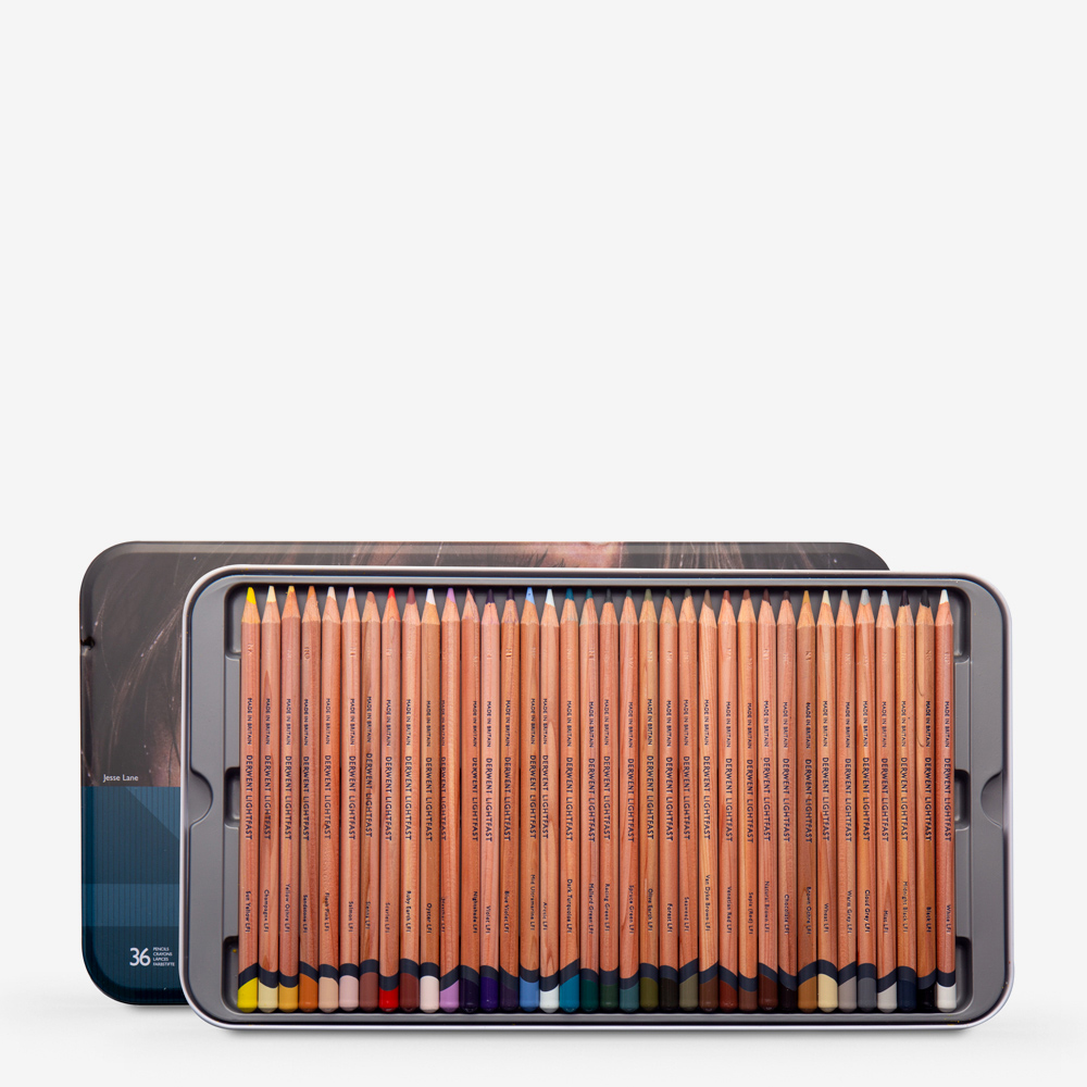 Derwent : Lightfast : Colour Pencil : Tin Set of 36 | Jackson 