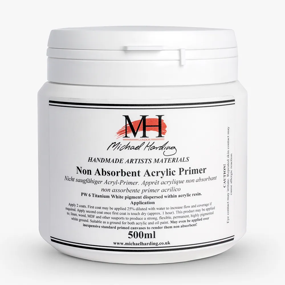 Michael Harding : Non-Absorbent Acrylic Primer : 500ml : White