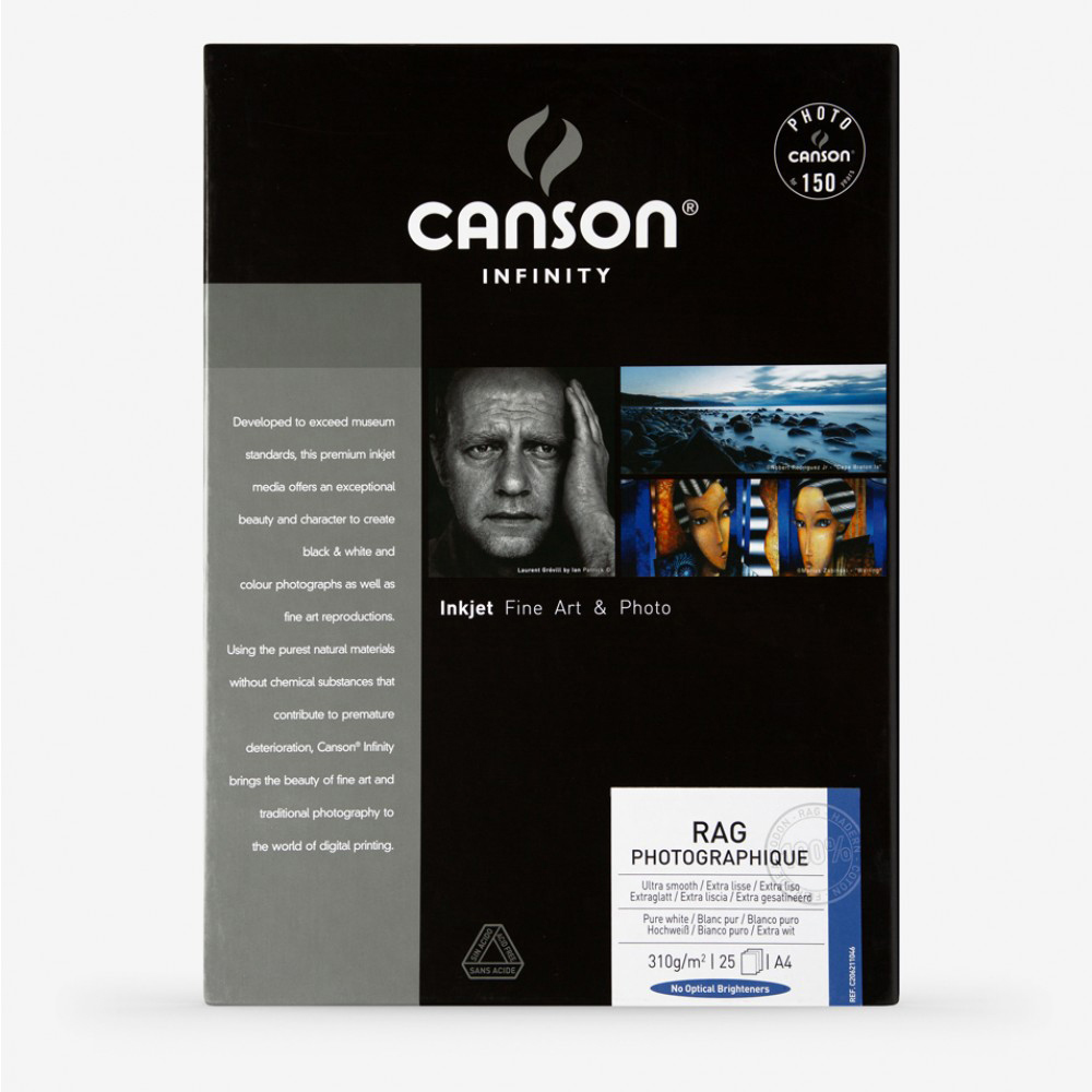 Canson : Infinity : Rag Photographique : Inkjet Paper : 310gsm : 25 ...