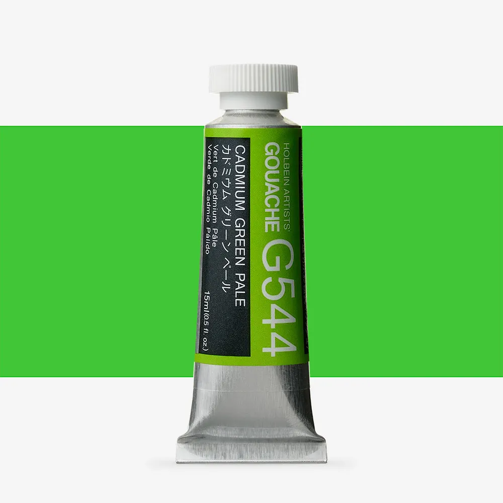 Holbein : Artists' : Gouache Paint : 15ml : Cadmium Green Pale