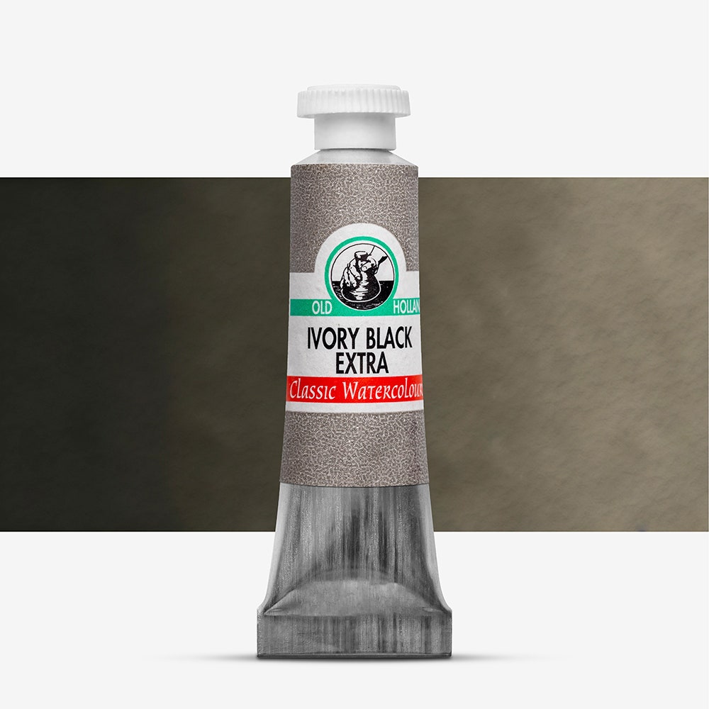 Old Holland : Watercolor Paint : 6ml : Ivory Black