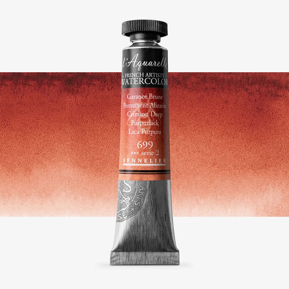Sennelier : Watercolor Paint : 21ml : Permanent Alizarin Crimson Deep