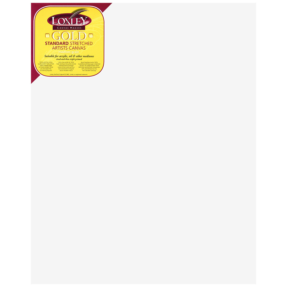 White Loxley 20 x 16-inch Deep 36 mm Edge Ashgate Chunky Stretched Artists Canvas