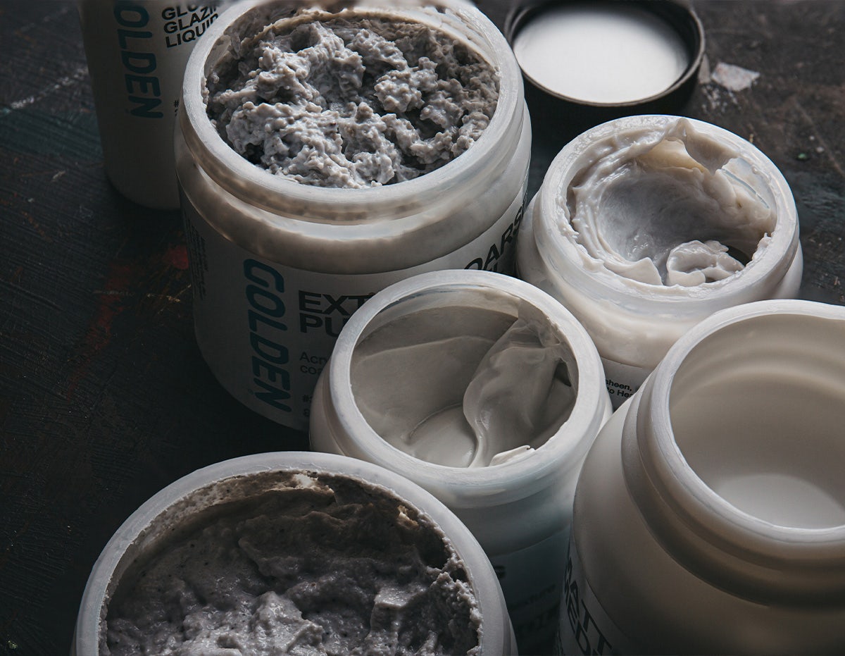 Alter the drying time, sheen, texture, or transparency of your paint with a medium, without undermining its structure.