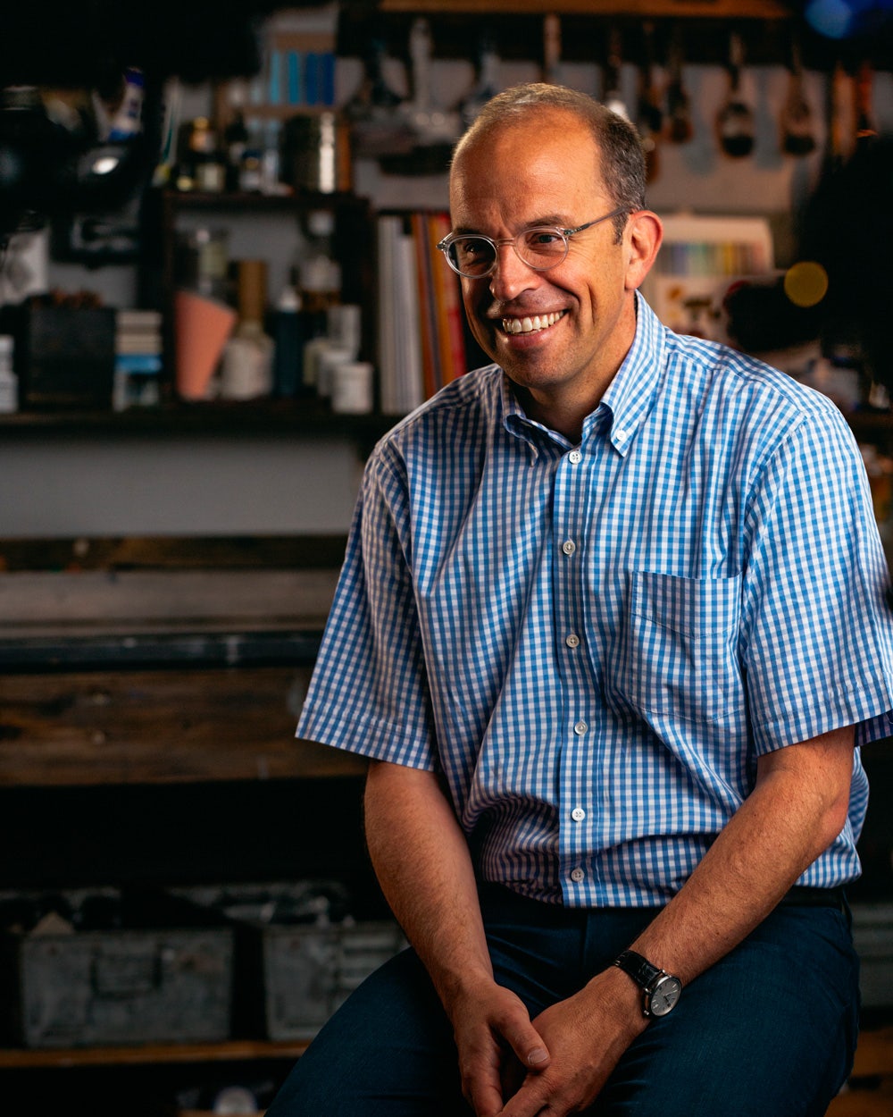 Portrait of Markus Baumgart from Schmincke in the Jackson's Studio.