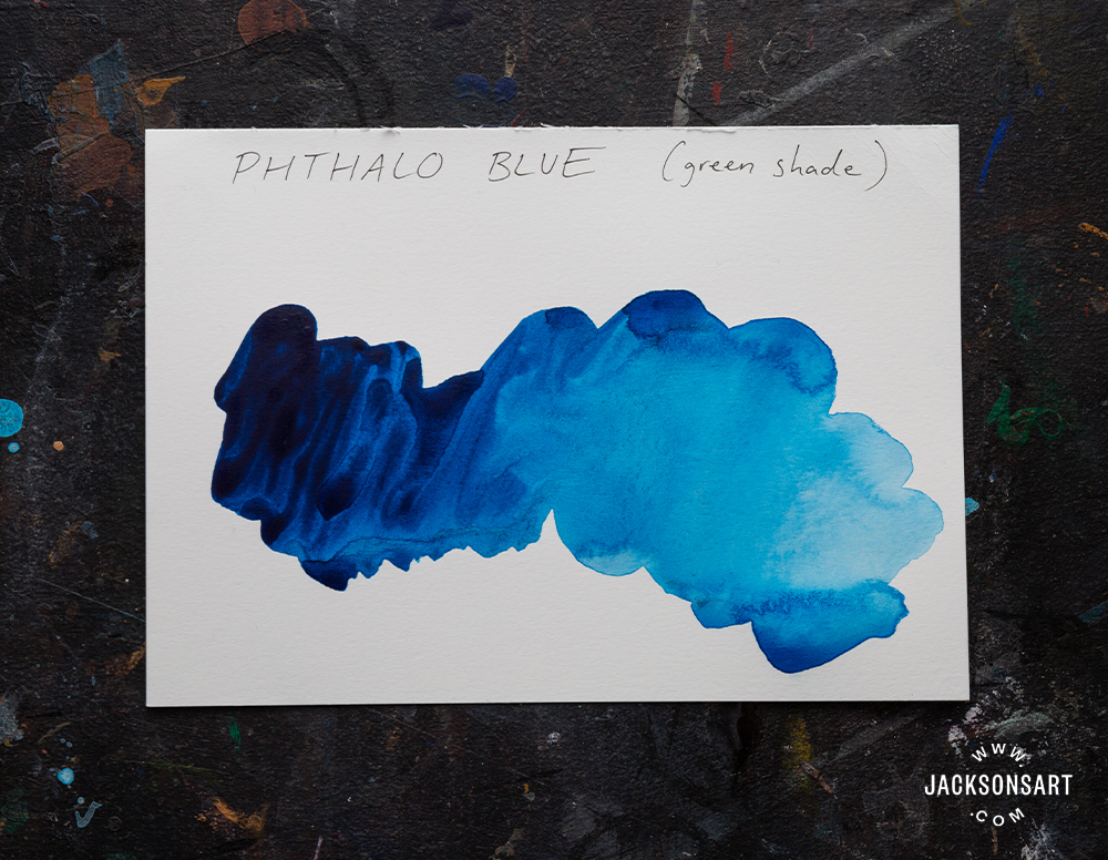 Phthalo Blue (PB15:3), Jackson’s Artist watercolour (Green Shade)