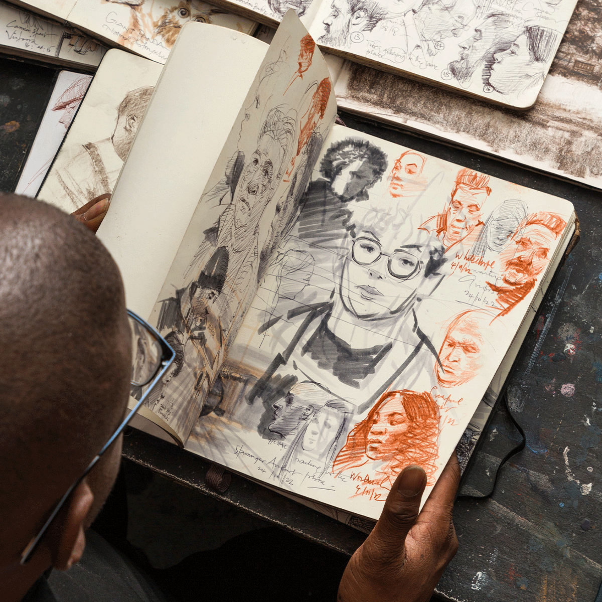 Adebanji Alade's sketchbook as part of our Inside The Sketchbook series